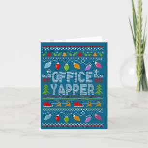 Office Yapper Ugly Sweater Christmas Card