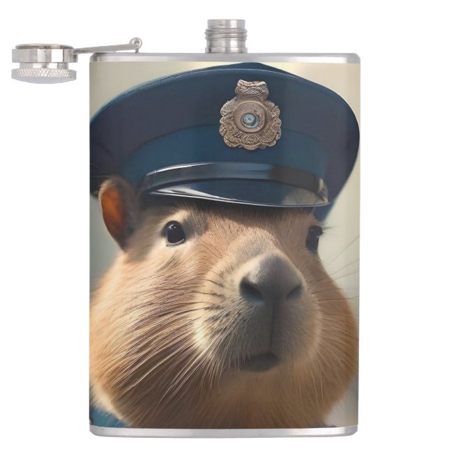 Officer Capybara: Keeping the Peace, Flask (Opened)