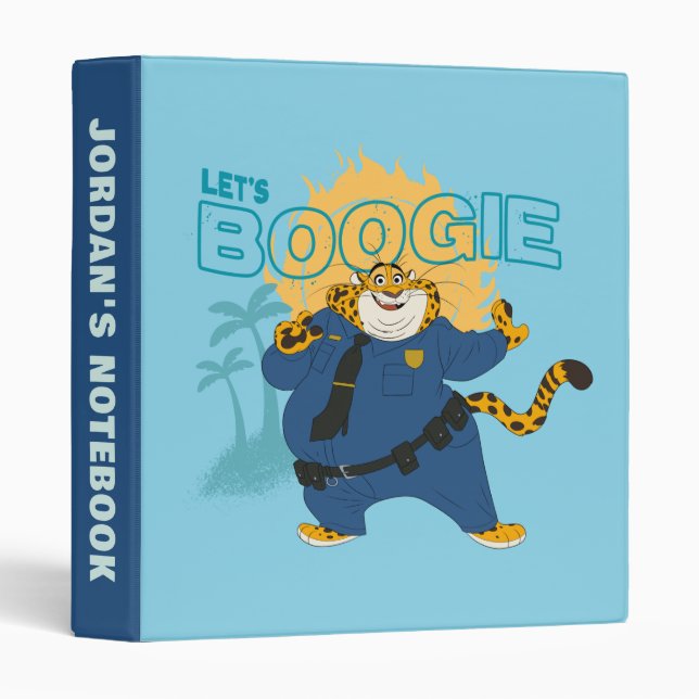 Officer Clawhauser - Let's Boogie 3 Ring Binder (Front/Spine)