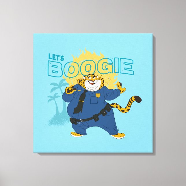 Officer Clawhauser - Let's Boogie Canvas Print (Front)