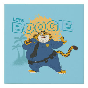Officer Clawhauser - Let's Boogie Faux Canvas Print