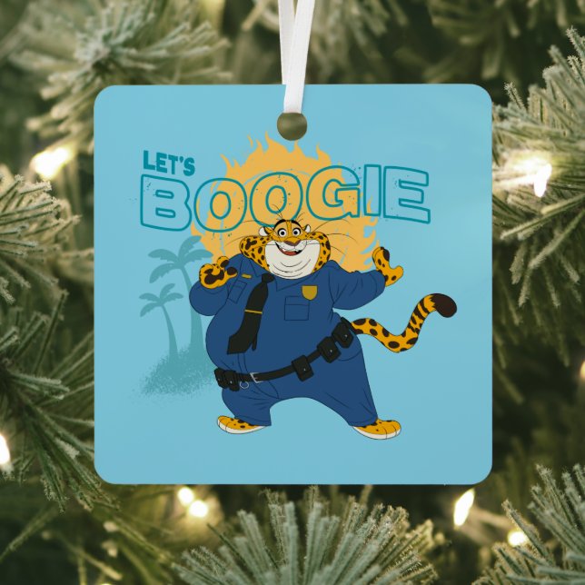 Officer Clawhauser - Let's Boogie Metal Ornament (Insitu)