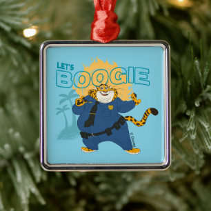 Officer Clawhauser - Let's Boogie Metal Ornament