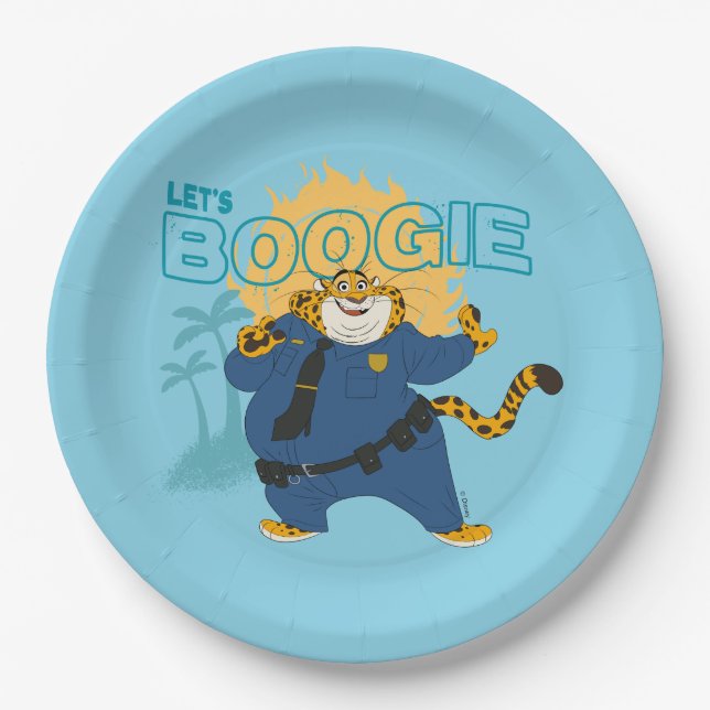 Officer Clawhauser - Let's Boogie Paper Plates (Front)