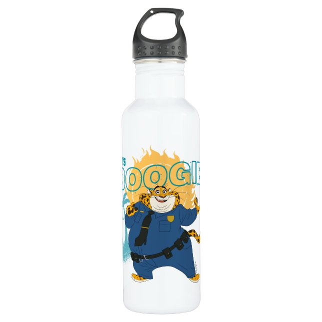 Officer Clawhauser - Let's Boogie Stainless Steel Water Bottle (Front)