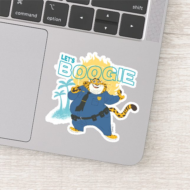 Officer Clawhauser - Let's Boogie Sticker (Detail)