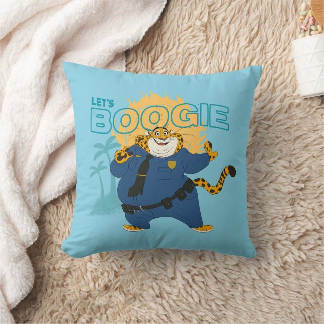 Officer Clawhauser - Let's Boogie Throw Pillow (Blanket)