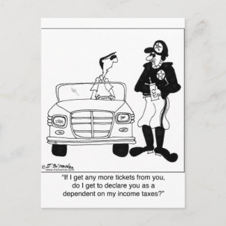 Officer declared as a dependent postcard