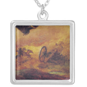 Officer of the Hussars, detail of cannon on Silver Plated Necklace