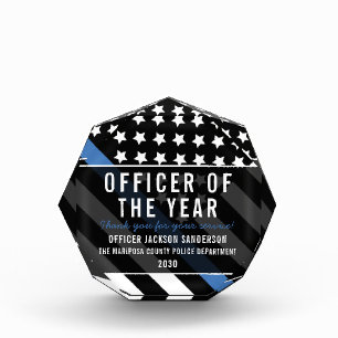 Officer of the Year Law Enforcement Police Acrylic Award