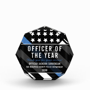 Officer of the Year Law Enforcement Police Acrylic Award