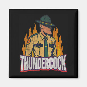 Officer Sergeant Cius Thunder Bodycam Funny Meme Magnet