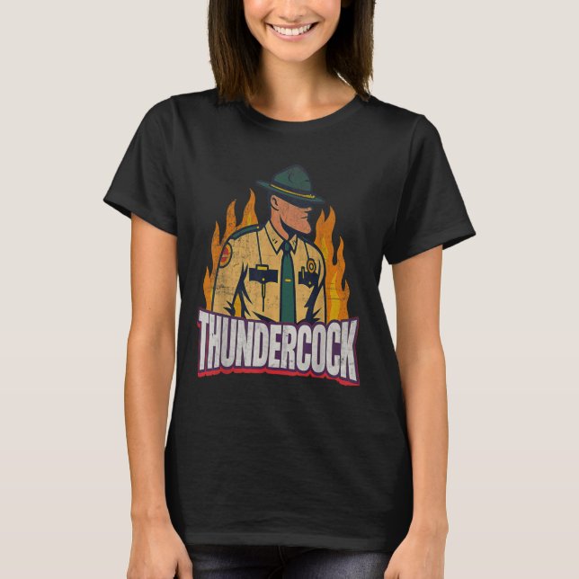 Officer Sergeant Cius Thunder Bodycam Funny Meme  T-Shirt (Front)