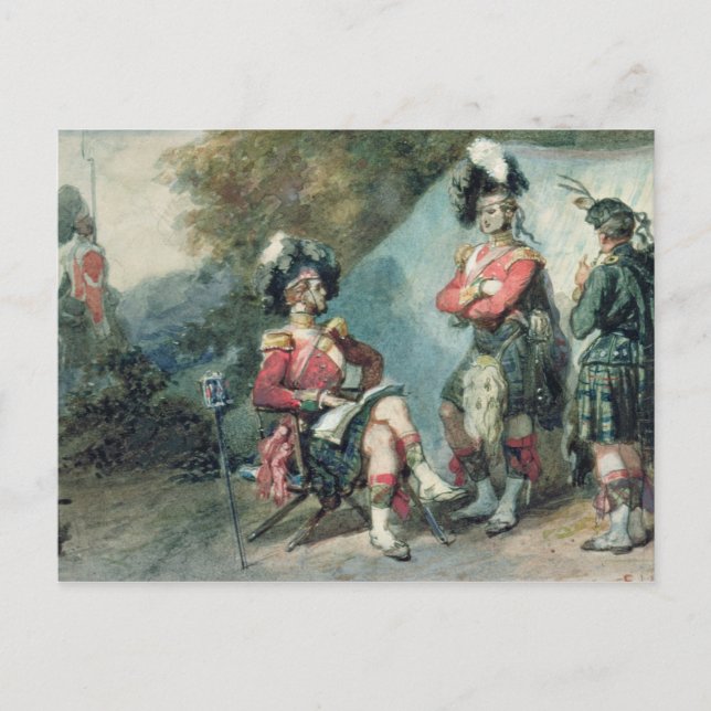 Officers of the 79th Highlanders Postcard (Front)