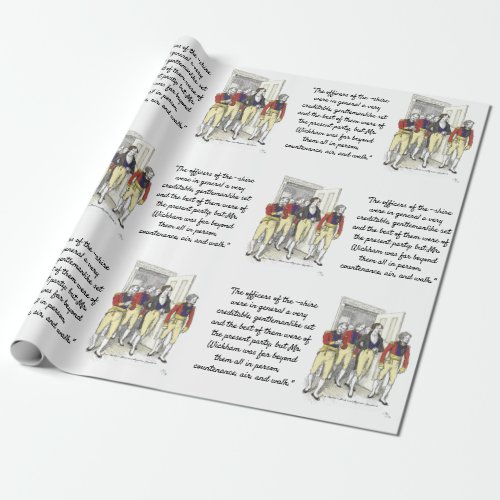 Officers of the Shire Militia Jane Austen Wrapping Paper