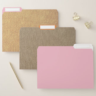 Offices set : Linen with Pink, Orange File Folder
