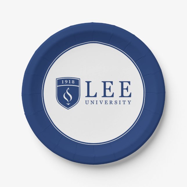 Official 1918 Lee University Shield Paper Plates (Front)