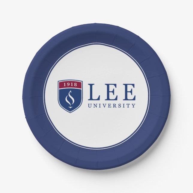 Official 1918 Lee University Shield Paper Plates (Front)