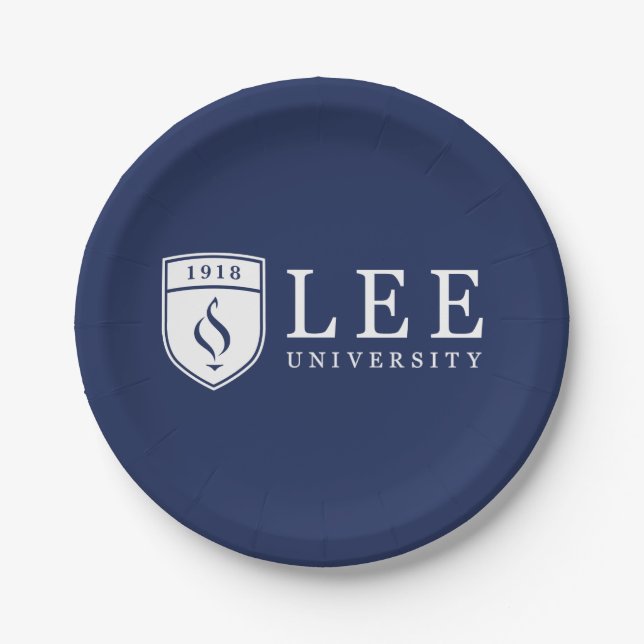 Official 1918 Lee University Shield Paper Plates (Front)