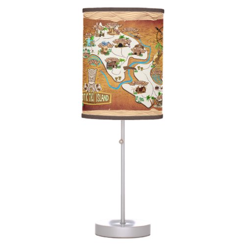 Official 2017 Map of Exotic Tiki Island Lamp