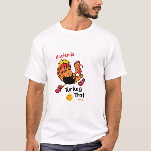 OFFICIAL 2020 Hacienda Turkey Trot 5K Race - Mens T-Shirt (Front)
