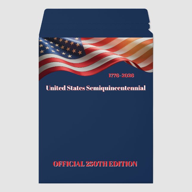 "Official 250th Edition" Patriotic Commemorative Envelope Mailers (Front)
