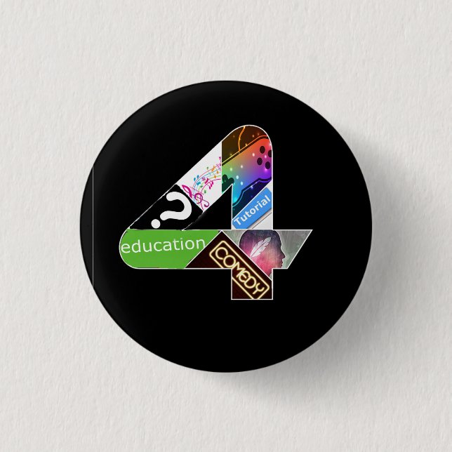 Official 4 EveryoneHD Logo Badge Button (Front)