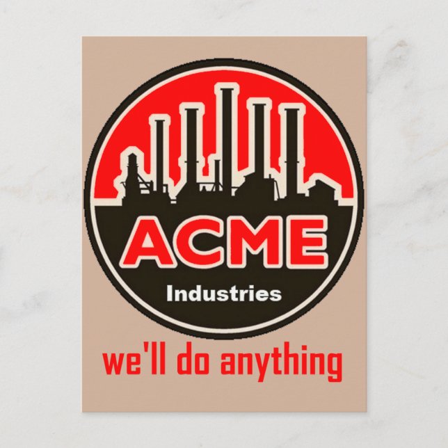 official acme industries postcard (Front)