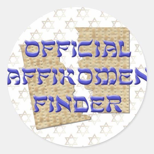 Official Affikomen Finder Classic Round Sticker