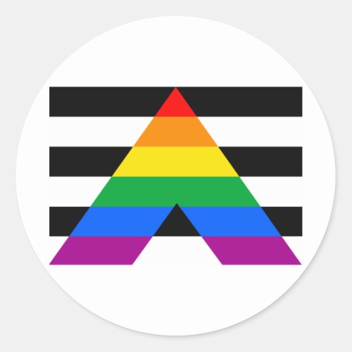 OFFICIAL ALLY FLAG CLASSIC ROUND STICKER