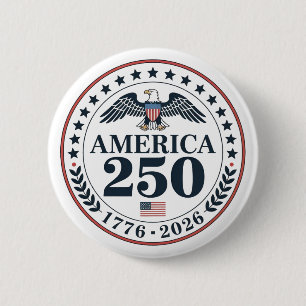 Official America 250th Anniversary Commemorative Button