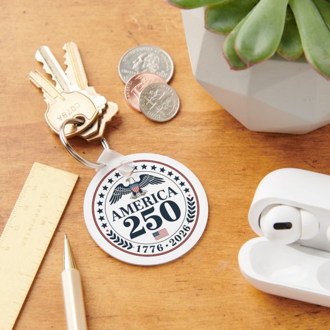 Official America 250th Anniversary Commemorative Keychain (Desk)