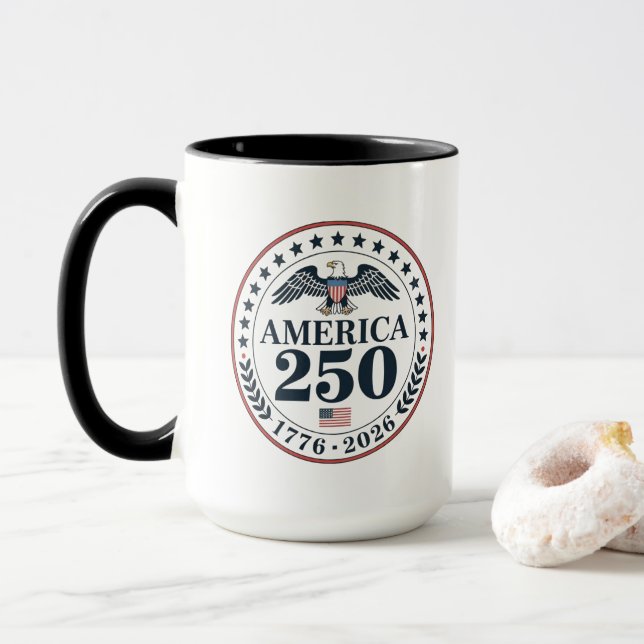 Official America 250th Anniversary Commemorative Mug (With Donut)