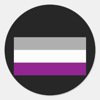 OFFICIAL ASEXUAL PRIDE FLAG CLASSIC ROUND STICKER