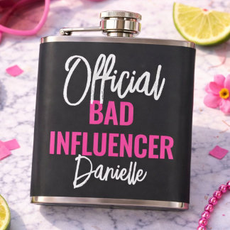 Official Bad Influence Custom Bachelorette Party Flask