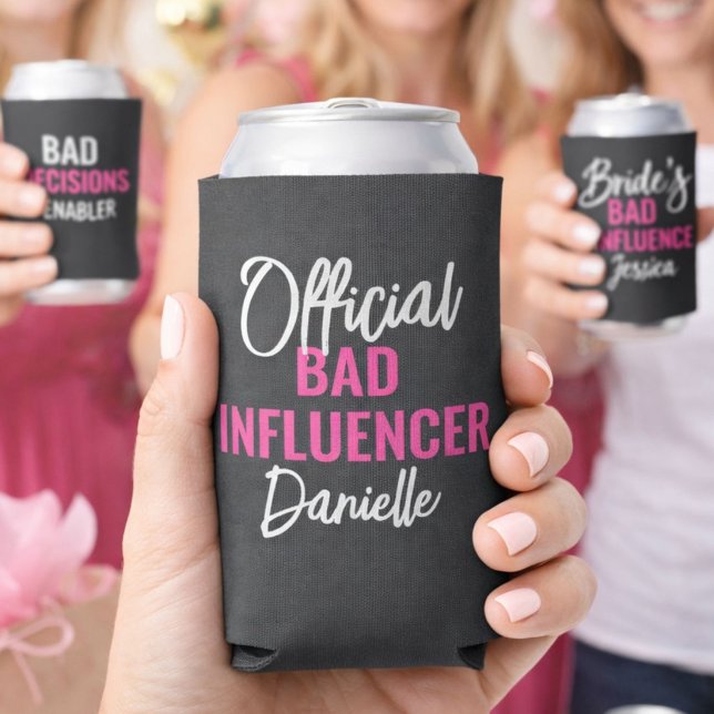 Official Bad Influence Custom Bachelorette Party Seltzer Can Cooler (Creator Uploaded)