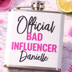 Official Bad Influencer Bachelorette Party Custom Flask