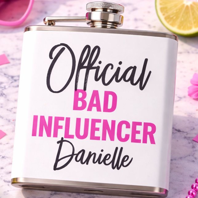 Official Bad Influencer Bachelorette Party Custom Flask (Creator Uploaded)