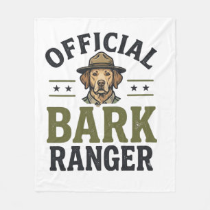 Official Bark Ranger Dog Vintage Graphic_1 Fleece Blanket