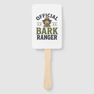 Official Bark Ranger Dog Vintage Graphic_1 Hand Fan