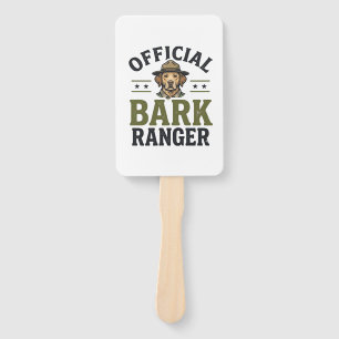 Official Bark Ranger Dog Vintage Graphic_1 Hand Fan