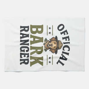 Official Bark Ranger Dog Vintage Graphic_1 Kitchen Towel
