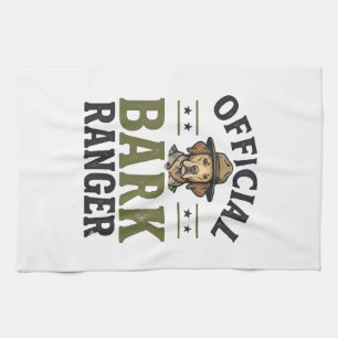 Official Bark Ranger Dog Vintage Graphic_1 Kitchen Towel