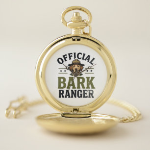 Official Bark Ranger Dog Vintage Graphic_1 Pocket Watch