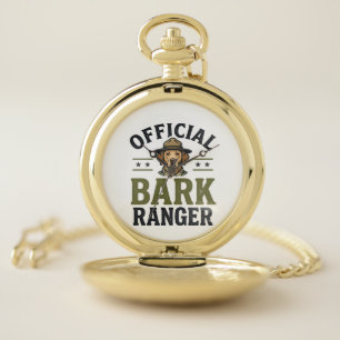Official Bark Ranger Dog Vintage Graphic_1 Pocket Watch