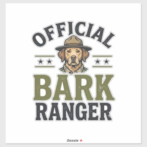 Official Bark Ranger Dog Vintage Graphic_1 Sticker