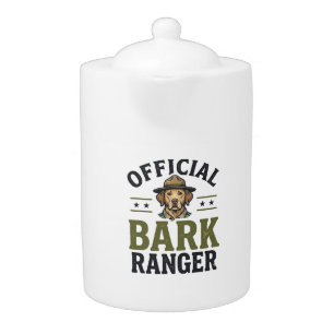 Official Bark Ranger Dog Vintage Graphic_1 Teapot