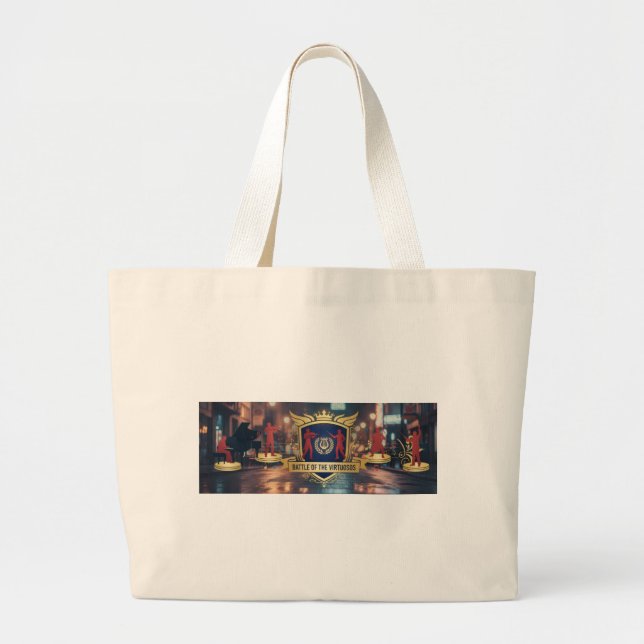 Official Battle of the Virtuosos Large Tote Bag (Front)