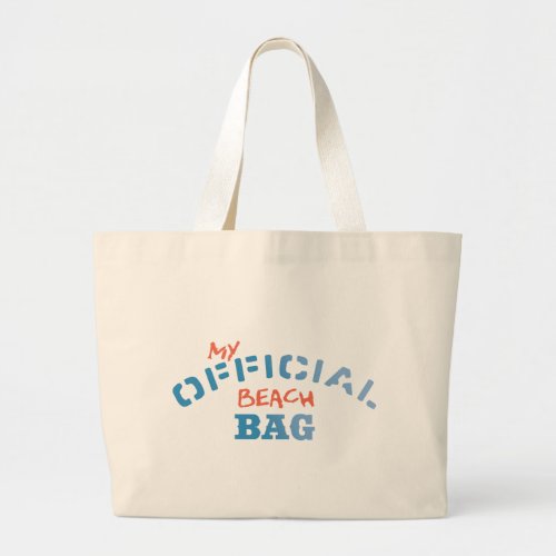 Official Beach Bum Large Tote Bag