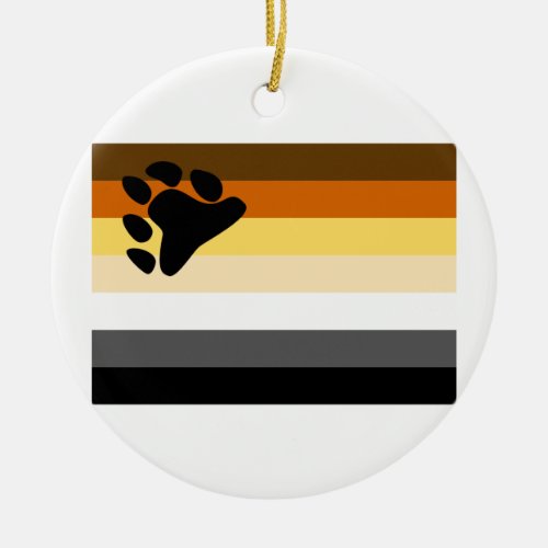 OFFICIAL BEAR PRIDE FLAG CERAMIC ORNAMENT